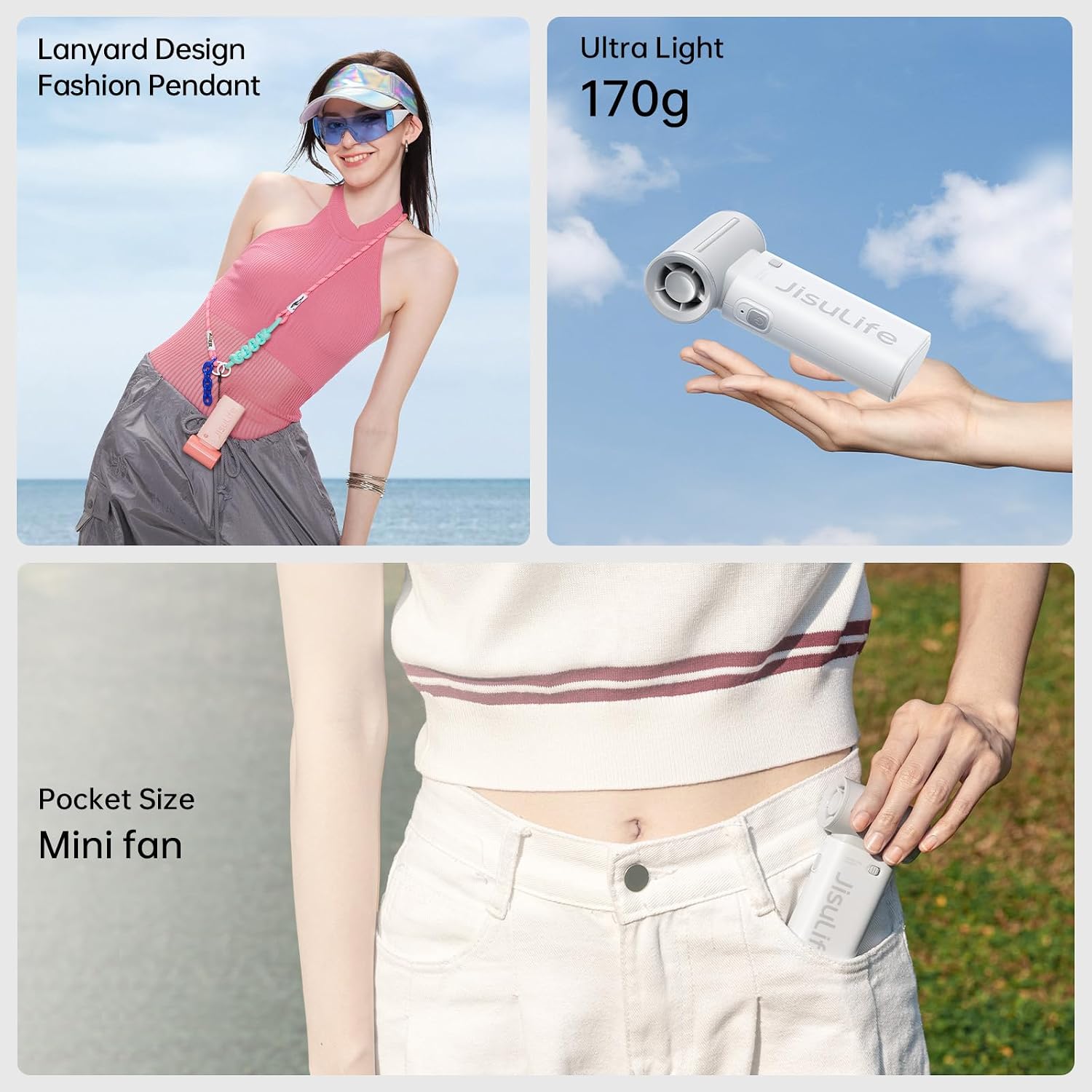 JISULIFE Portable Handheld Fan Life9, Turbo Airflow, Up to 18H Runtime
