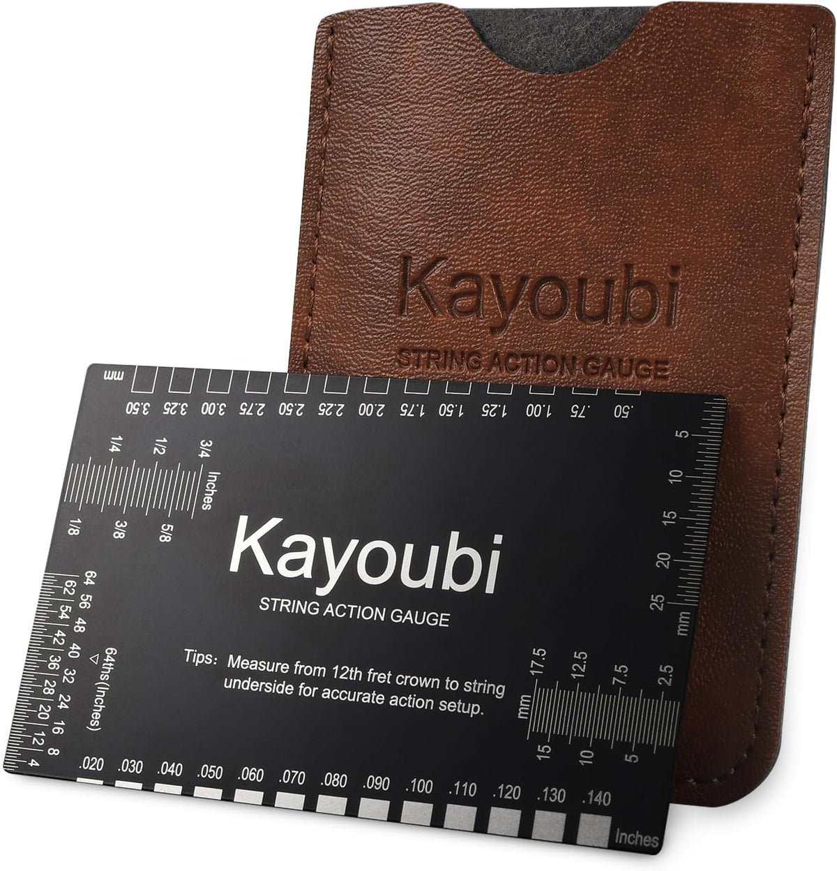Kayoubi String Action Gauge, Height Ruler, Guitar Bass Luthier Setup Tool