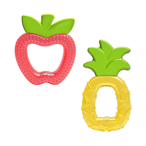 Dr. Brown's AquaCool Water-Filled Teether, Apple Pineapple, 3m+, 2-Pack