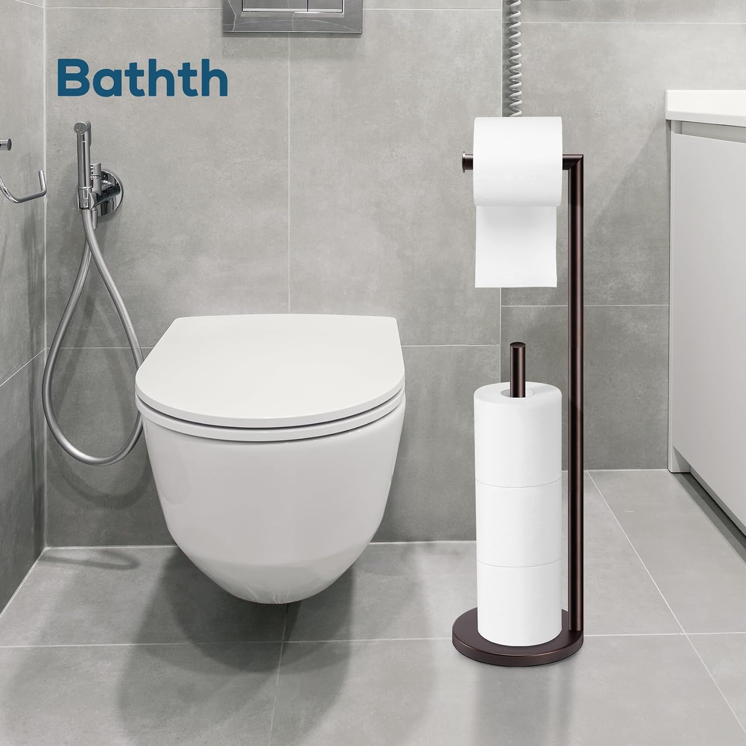 Toilet Paper Holder Stand, Bronze Toilet Paper Holder Free Standing