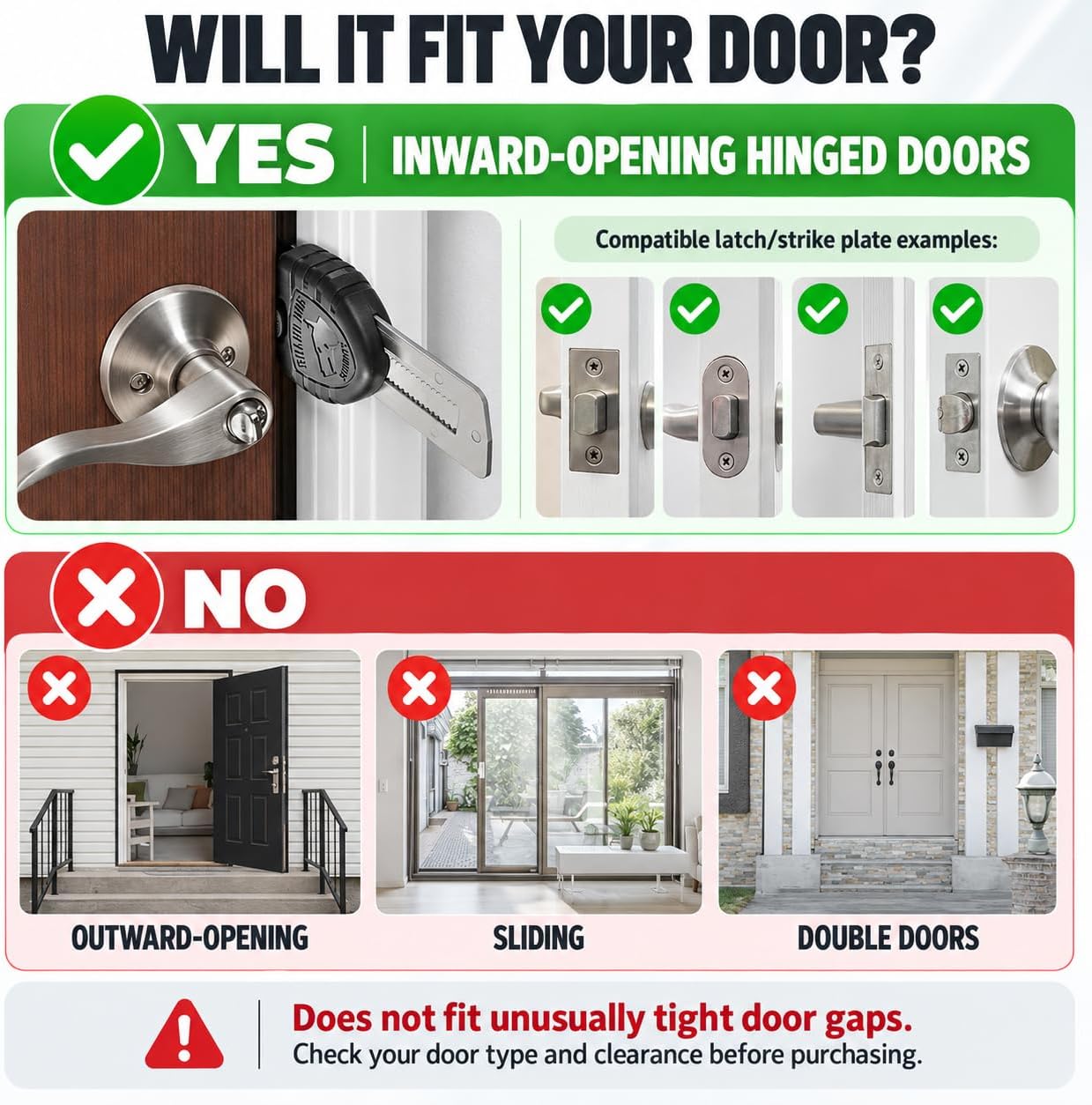 Guard Dog Security Blocklock Portable Door Lock, Hotel Door Locks for Travelers Security, Tough, Durable, Apartment Door Security, Home Security, Travel Essentials, Easy to Use