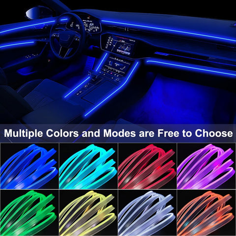 Interior Car LED Lights, 5 in 1 RGB Car Ambient Lighting Kit, APP Control