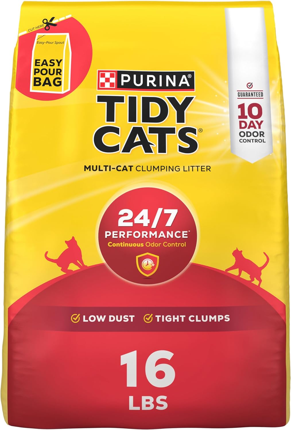 Purina Tidy Cats 24/7 Performance Clumping Cat Litter, 16 lb Bag
