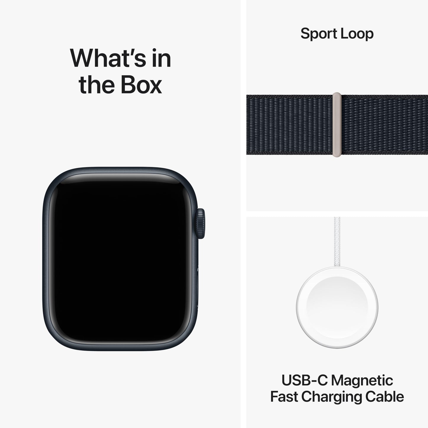 Apple Watch Series 9 [GPS 45mm] Smartwatch with Midnight Aluminum Case with Midnight Sport Loop One Size. Fitness Tracker, ECG Apps, Always-On Retina Display, Carbon Neutral