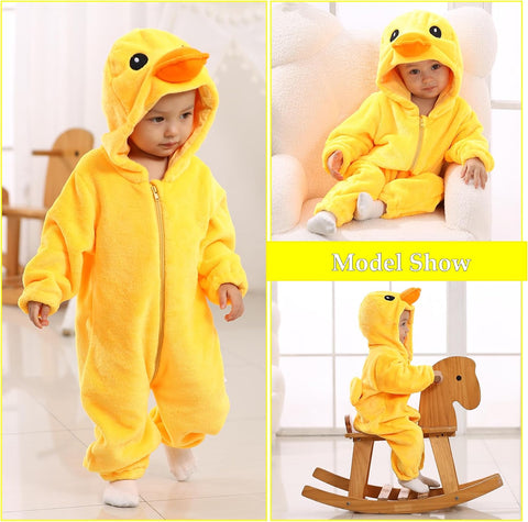TONWHAR Unisex-Baby Animal Costume for Halloween & Playwear - Cartoon Hooded Romper Jumpsuit for Infants & Toddlers