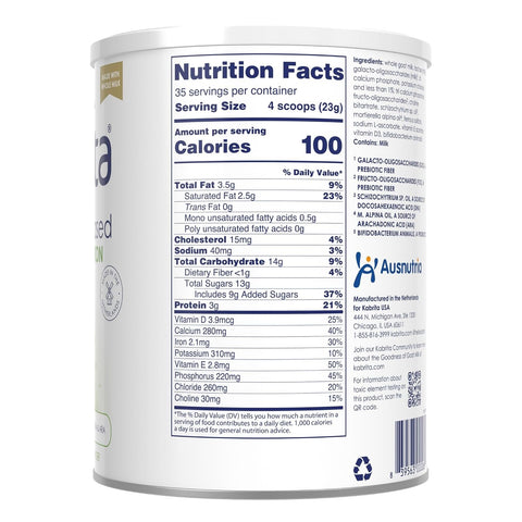 Kabrita Goat Milk Toddler Drink, Clean Label Certified, Gentle, 28oz