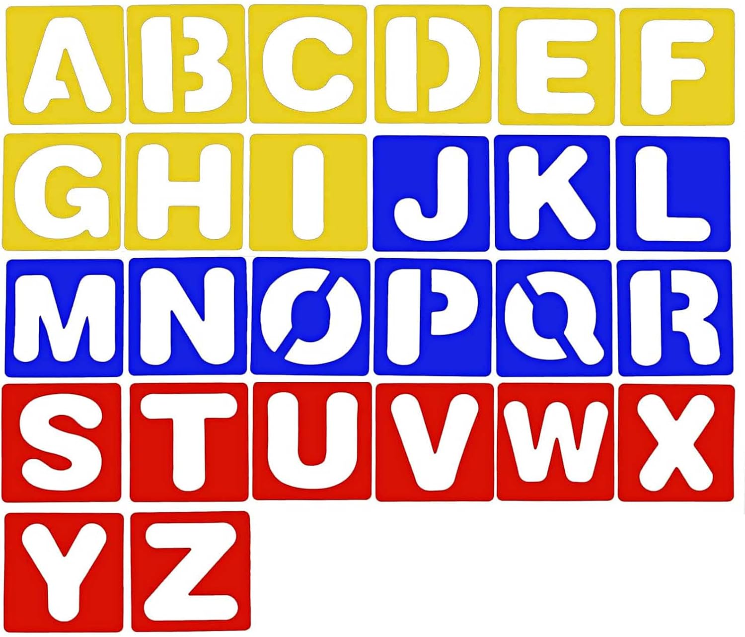 TecUnite 26 Pcs Alphabet Stencils Set, 8 x 8 Inches