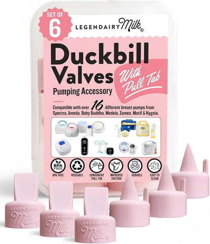 Legendairy Milk Duckbill Valves for Spectra Breast Pumps, 6 Ct, BPA-Free