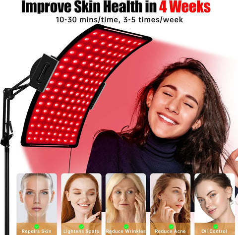 Red Light Therapy for Face and Body, Infrared Red Light Therapy Lamp