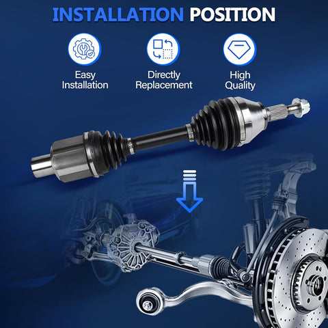 Maxfavor CV Axle Front Left or Right 4WD Compatible with Ram 1500 2012-2025