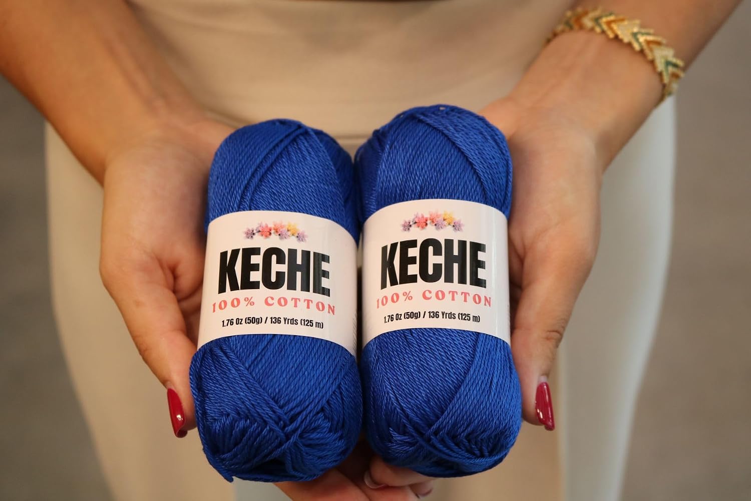 Cotton Yarn - 100% Cotton Yarn for Crocheting and Knitting, Mercerized Cotton Amigurumi Yarn Fine-Sport 2 1.76 oz (50g) / 136 Yrds (125 m) - Baby Pink