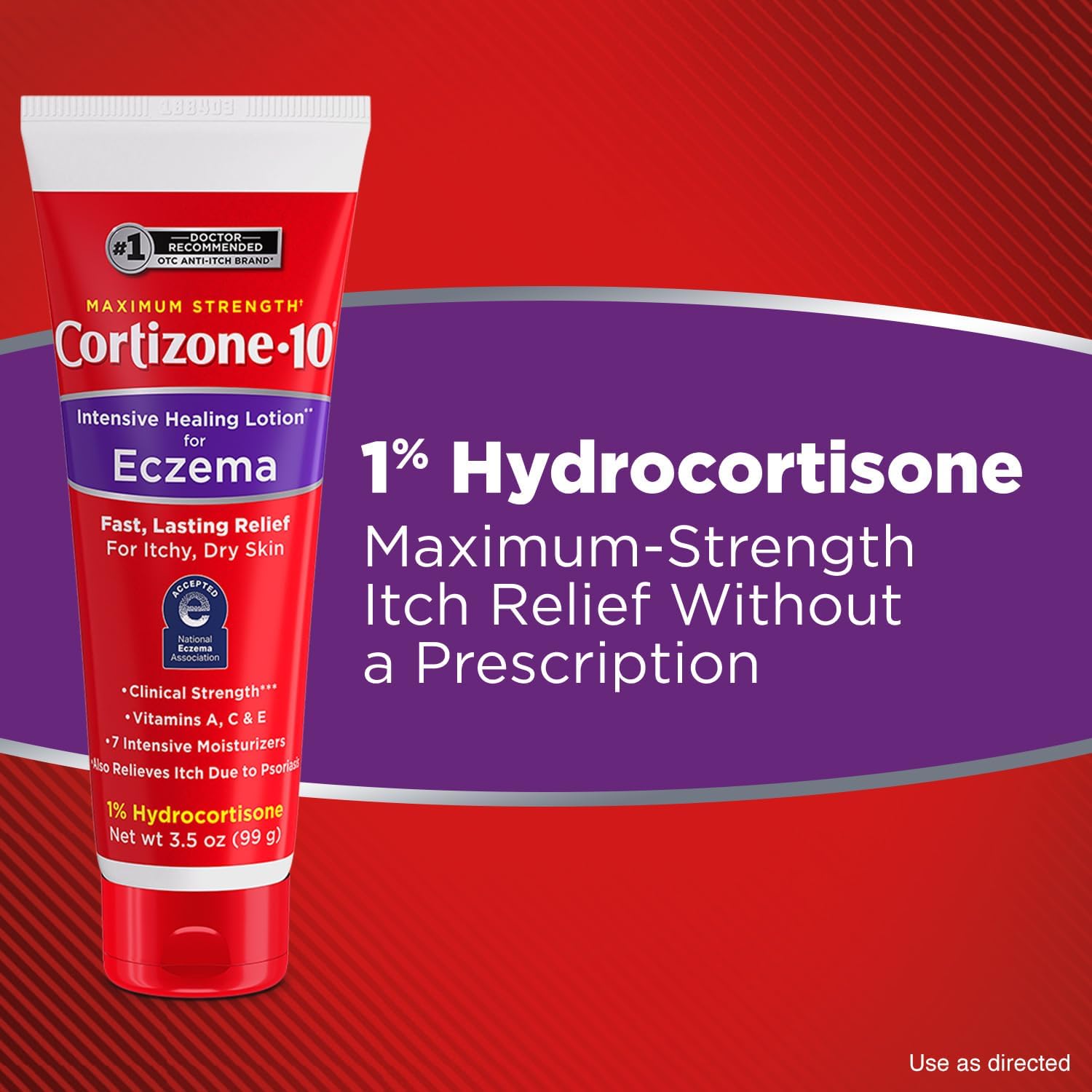 Cortizone-10 Max Strength Healing Itch Relief Eczema Lotion, 3.5 oz., 4-Pk