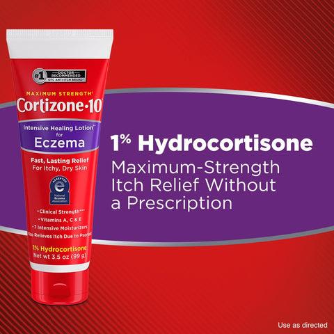 Cortizone-10 Max Strength Healing Itch Relief Eczema Lotion, 3.5 oz., 4-Pk
