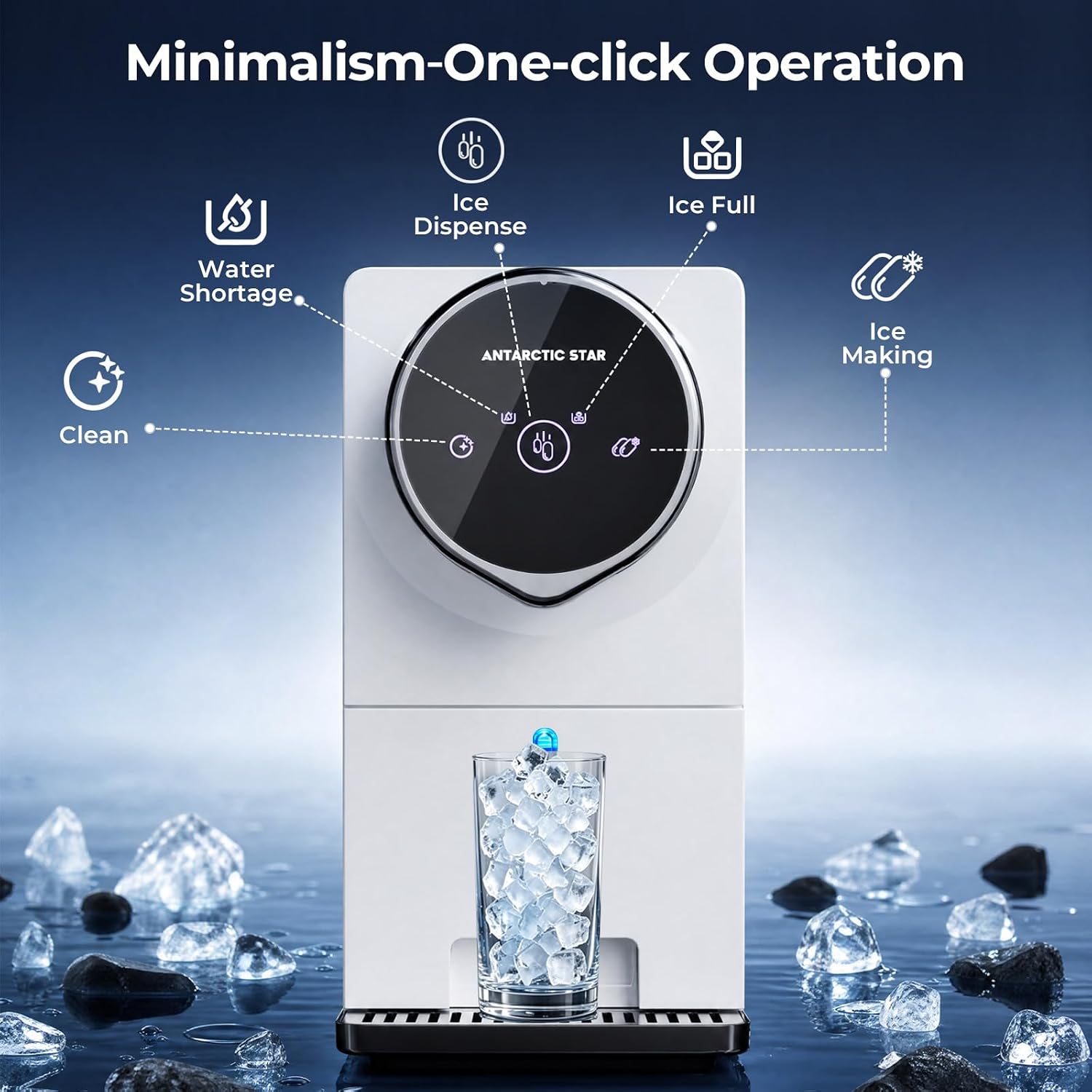 Nugget Ice Maker Countertop Gen 2, Auto Dispenser Machine