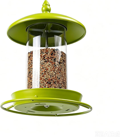 Metal Roof Bird Feeder for Outdoor - Fluorescent Green