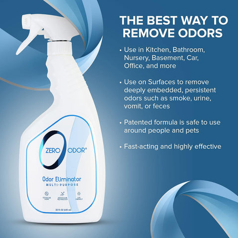 Zero Odor Multi-Purpose Odor Eliminator, Fabric & Room Deodorizer, 22 oz