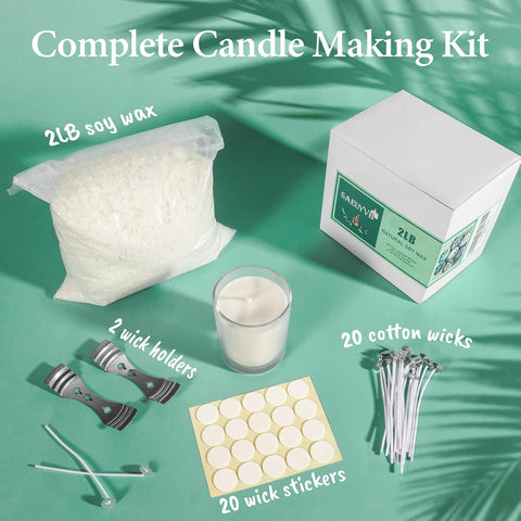 SAEUYVB 2 lbs Soy Candle Wax for Candle Making,Natural Soy Wax Flakes