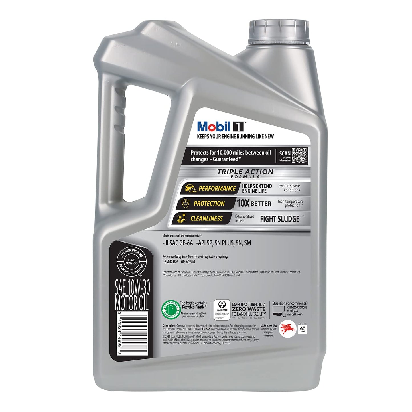 Mobil 1 Advanced Full Synthetic Motor Oil 10W-30, 5 Quart