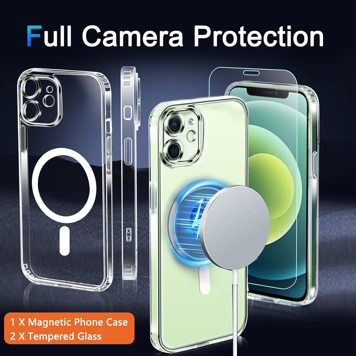 TZGZT 3 Pack Screen Protector for iPhone 12, Tempered Glass, Case Friendly