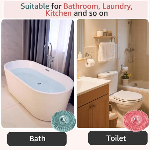 Silicone Hair Catcher for Shower Drain & Bathtub – Anti-Clog Sink Strainer