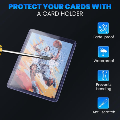 400 Card Sleeves Top Loaders for Cards, 3" x 4" Hard Plastic Toploaders