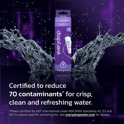 everydrop by Whirlpool Ice & Water Refrigerator Filter 1, Purple, EDR1RXD1
