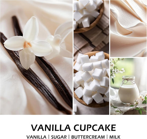 Molensun Vanilla Cupcake Scented Candle, Soy Wax 7 oz