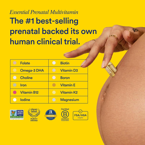 Ritual Women's Prenatal Multivitamins - Omega-3 DHA - 30 Servings