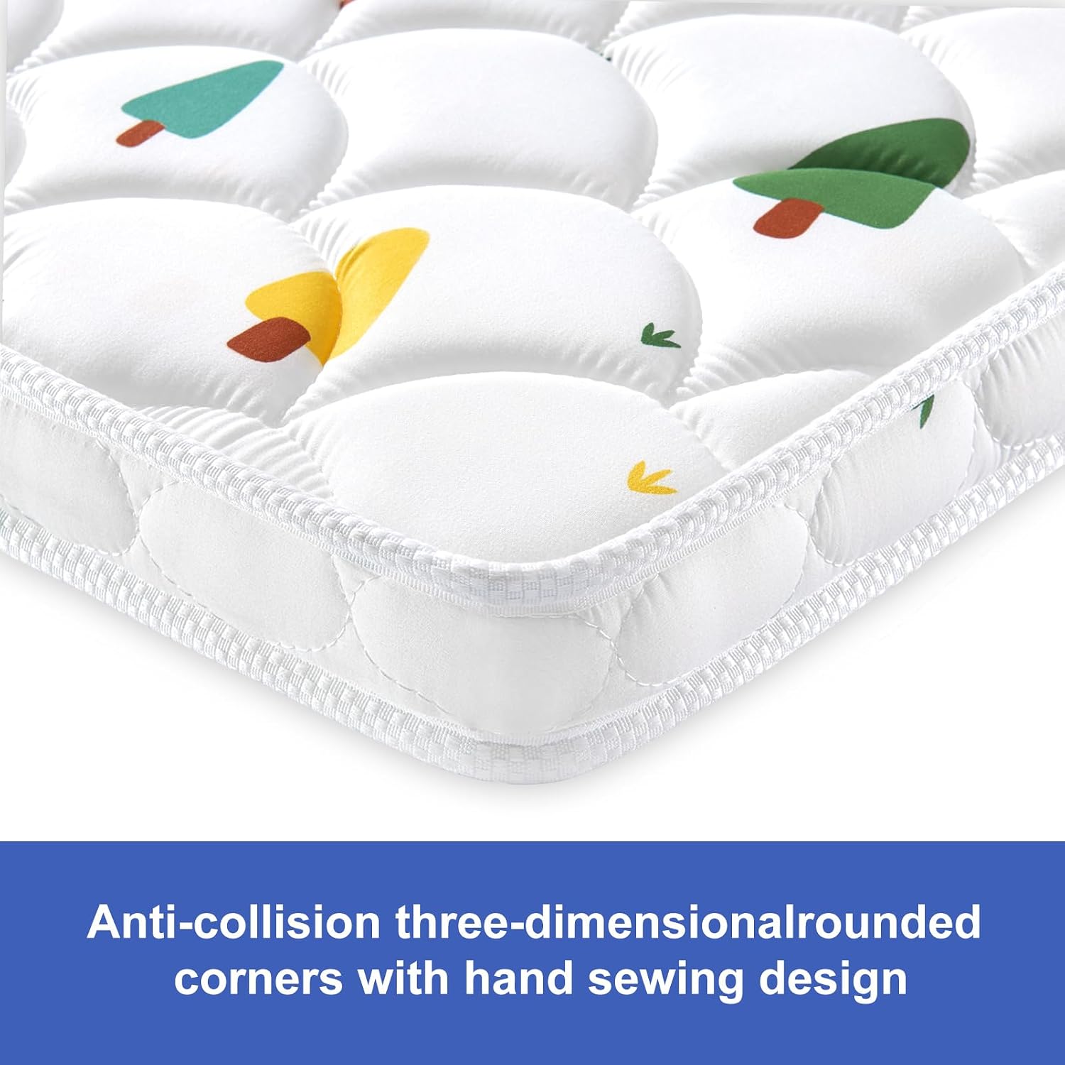 Baby Bassinet Mattress 33 x 20 inches- Firm Support and Comfort Premium Foam,Noiseless and Odorless,Hypoallergenic Small Crib Mattress, Fits Moses Basket, Dual Sided with Soft Breathable Fabric