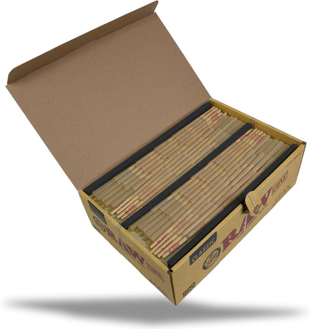 RAW Lean Pre-Rolled Cones 800 Bulk Box | Slow Burning Rolling Papers 110mm