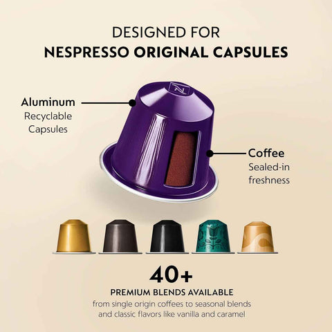 Nespresso Original, Arpeggio Decaffeinato, 50-Count Espresso Coffee Pods | Capsules Dark Roast Pack of 1