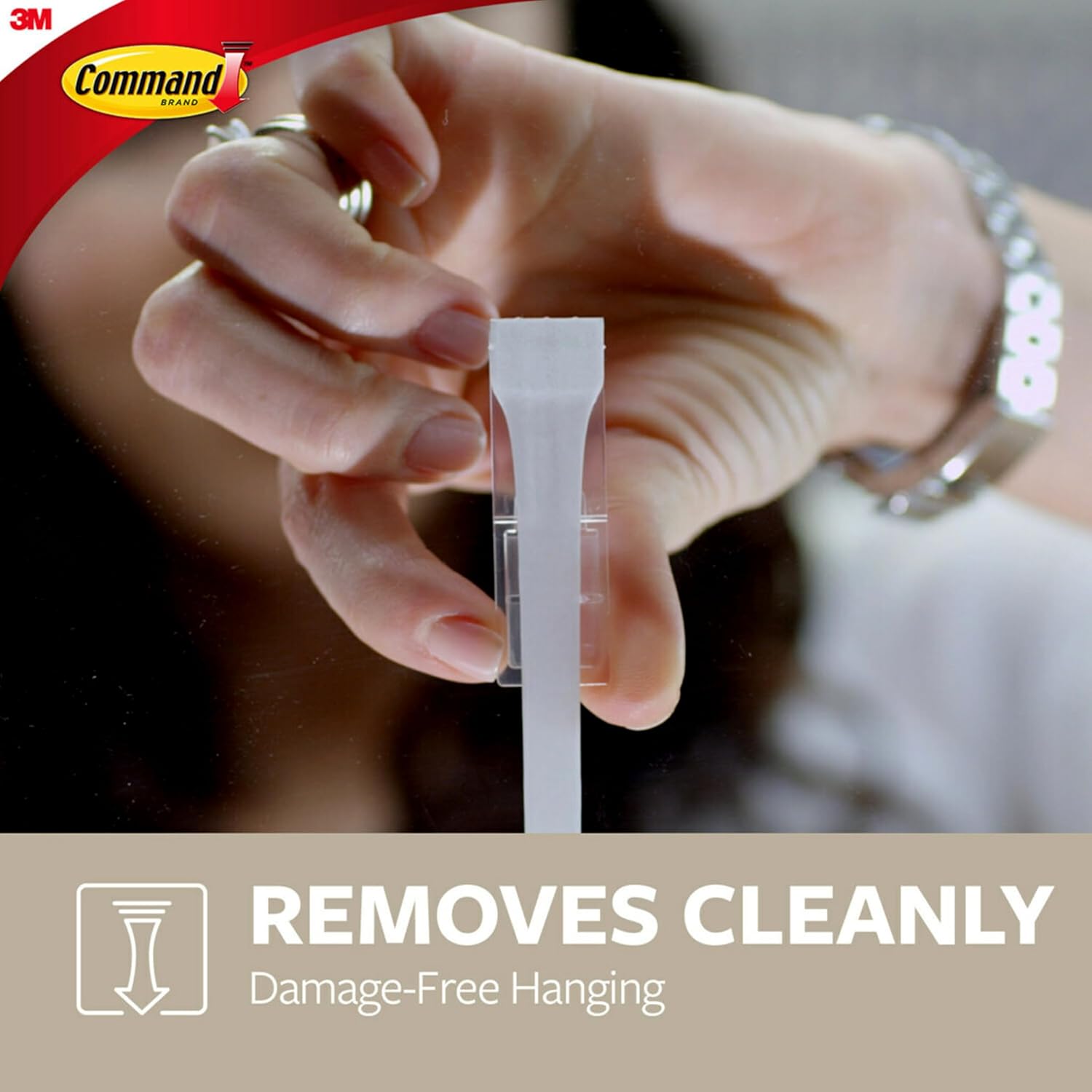 Command Large Matte Black Double Hooks, 2 Hooks and 2 Strips, Damage Free Hanging Wall Hooks with Adhesive Strips, No Tools Coat Hooks for Hanging Home Decor, Holds up to 4 lb (Pack of 3)