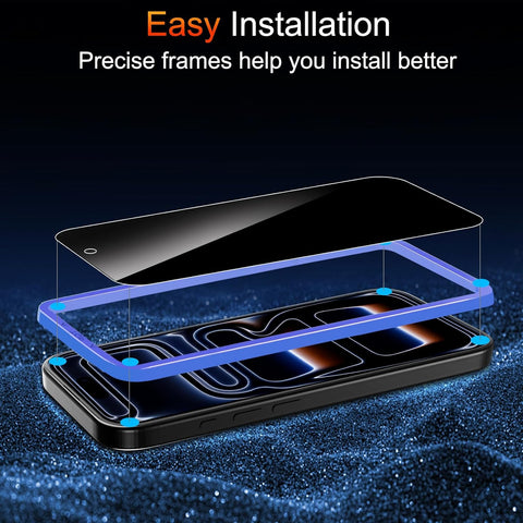 TZGZT Privacy Screen Protectors for iPhone 17 Pro Max, Tempered Glass, HD