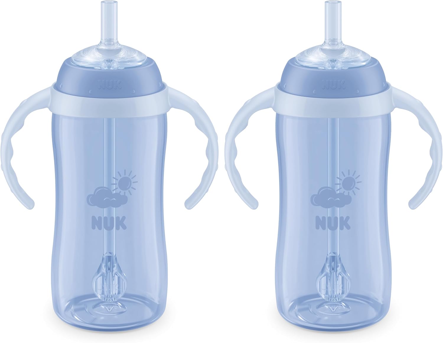 NUK Learner Straw Cup 10oz - Toddler Cup with Soft Straw for Easy Drinking Suitable for Ages 8 Months and Up