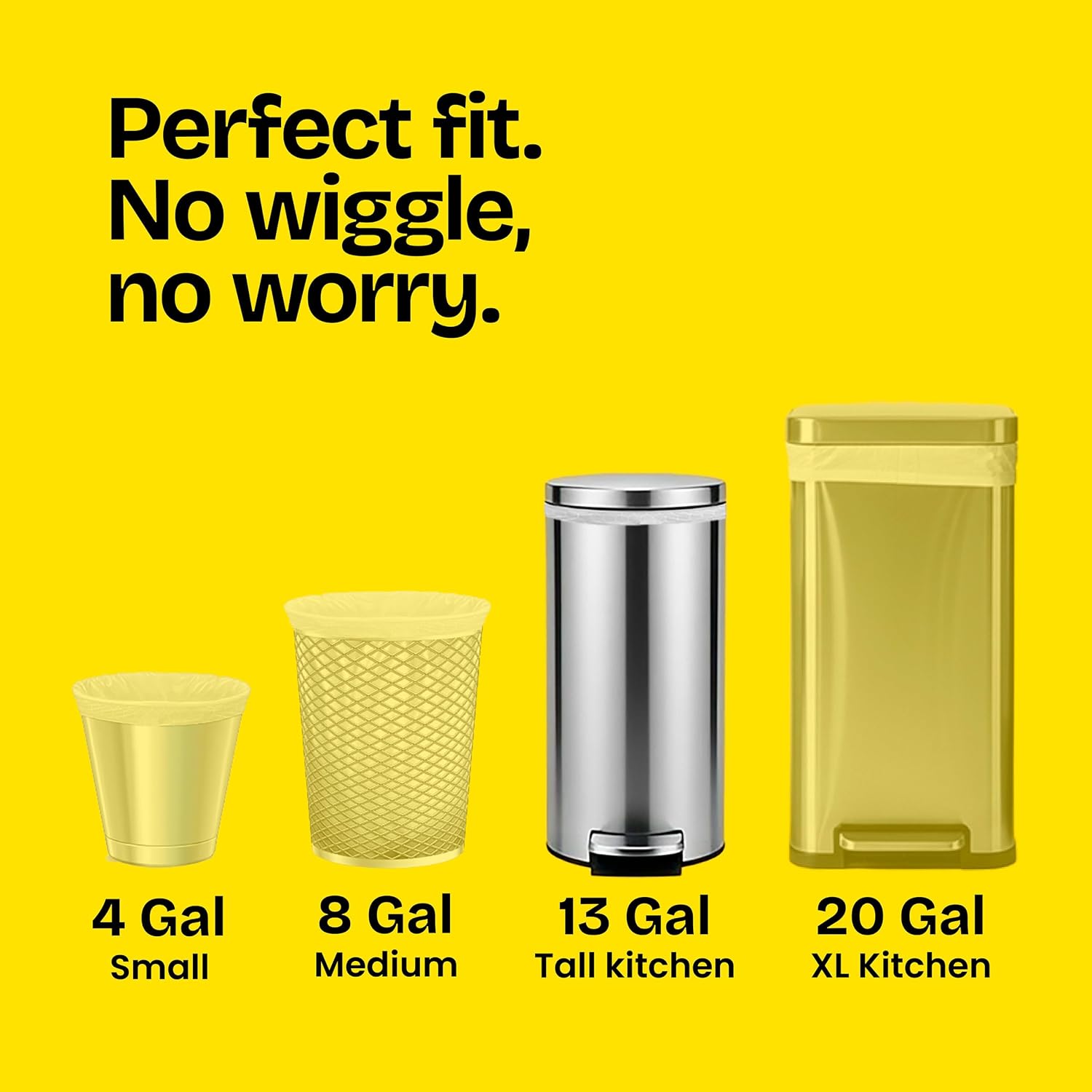 Glad ForceFlex Tall Kitchen Trash Bags, 13 Gallon, Fresh Clean, 140 Count (Package May Vary)