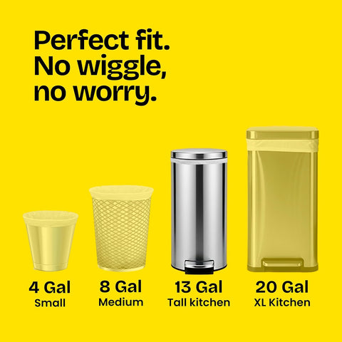 Glad ForceFlex Tall Kitchen Trash Bags, 13 Gallon, Fresh Clean, 140 Count (Package May Vary)