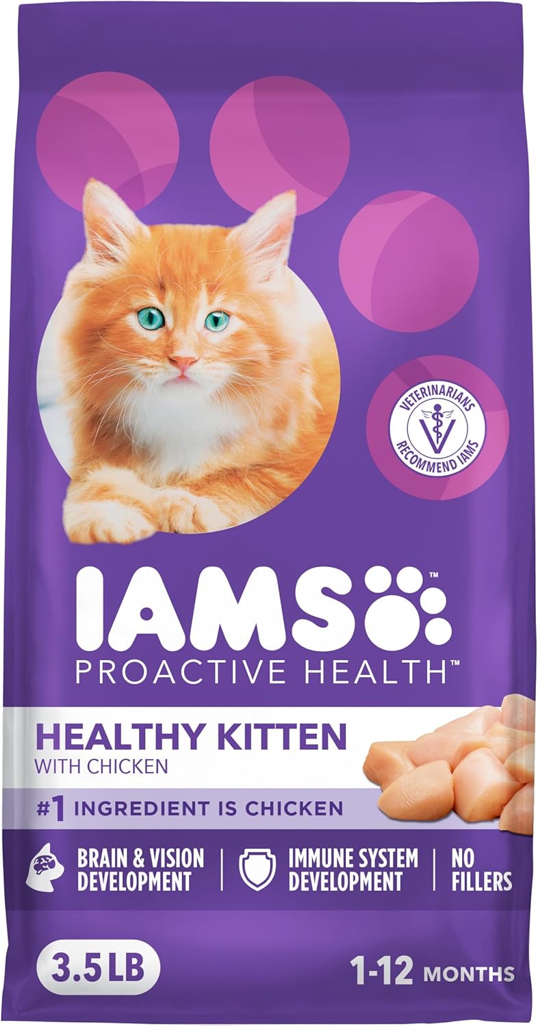 IAMS Proactive Health Healthy Kitten Dry Cat Food, Chicken, 3.5 lb