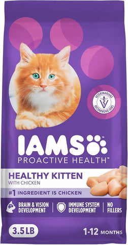 IAMS Proactive Health Healthy Kitten Dry Cat Food, Chicken, 3.5 lb