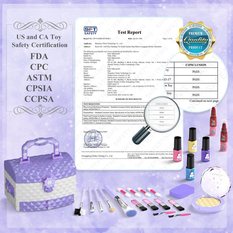 56 Pcs Kids Makeup Set for Girls, Washable Real Cosmetic Toddler Makeup Kit