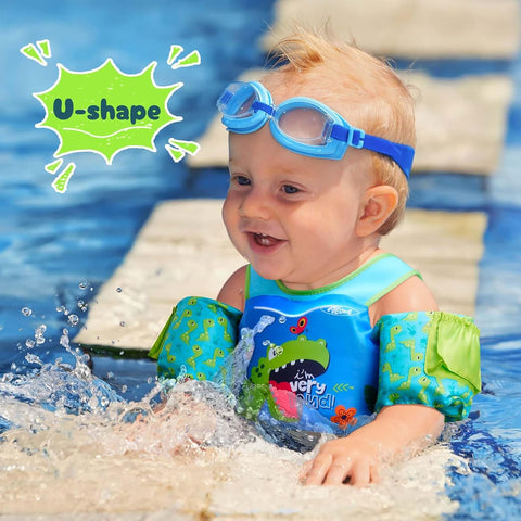 AEOCOO Puddle Float Jumper for Swiming, Toddler Swim Vest for Water Play, Pool Floats with Swimming Arm Floaties Swim Jacket & Water Wings for Kids Swimmies, Boys, Girls, Niños