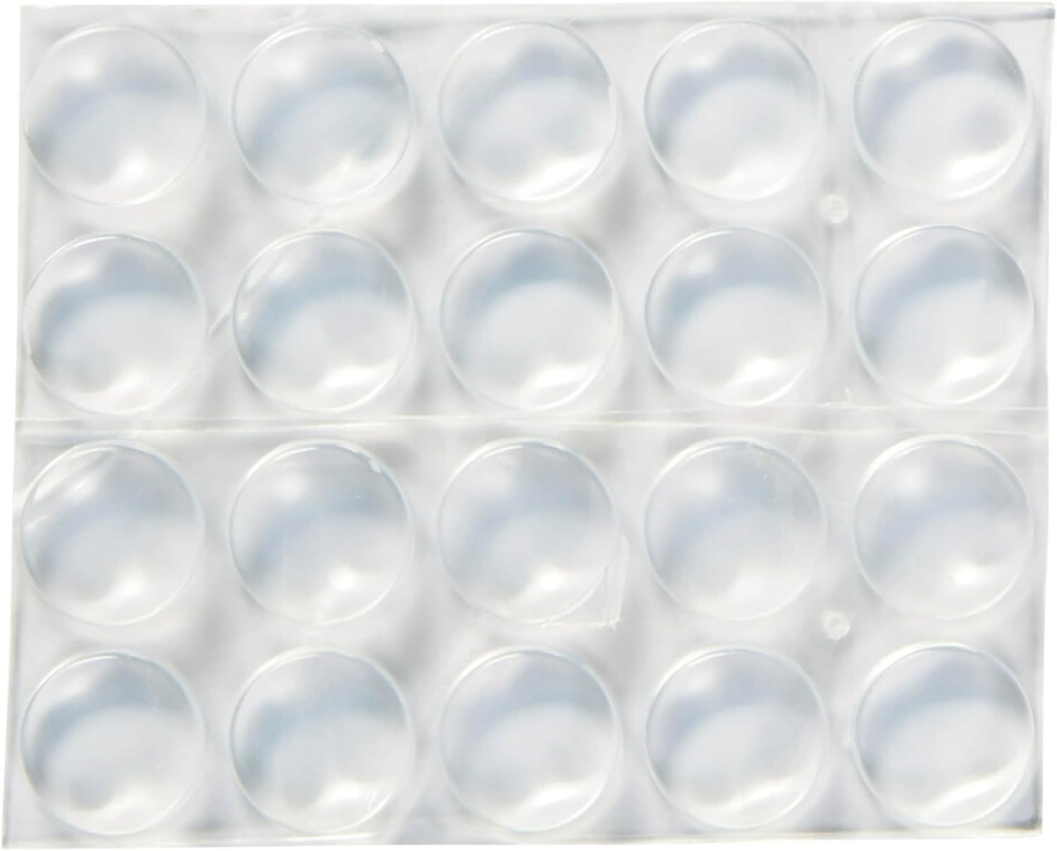 Scotch Clear Adhesive Bumper Pads 40 PCS, Self-Stick Rubber Pads 1/2" Round, Cabinet Door Rubber Bumpers, Designed to Protect Cabinets and Drawers, Sound Dampening, Transparent (SP951-NA)