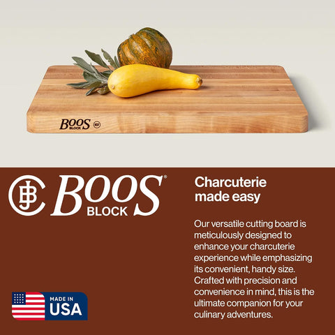 John Boos Chop-N-Slice Series Rectangular Wooden Maple Cutting Board