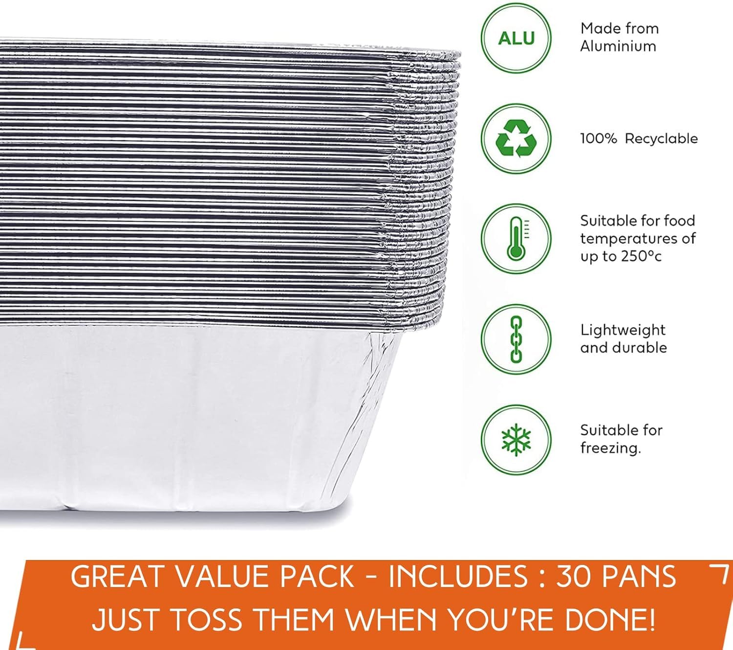Findful 30-Pack Drip Pans Liners Compatible for Blackstone Griddle Accessories, Aluminum Foil Pan Disposable for 17" 22" 28" 36" Blackstone Griddle Drip Tray Holder Grill Rear Grease Catcher Cup