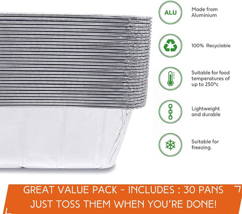 Findful 30-Pack Drip Pans Liners Compatible for Blackstone Griddle Accessories, Aluminum Foil Pan Disposable for 17" 22" 28" 36" Blackstone Griddle Drip Tray Holder Grill Rear Grease Catcher Cup