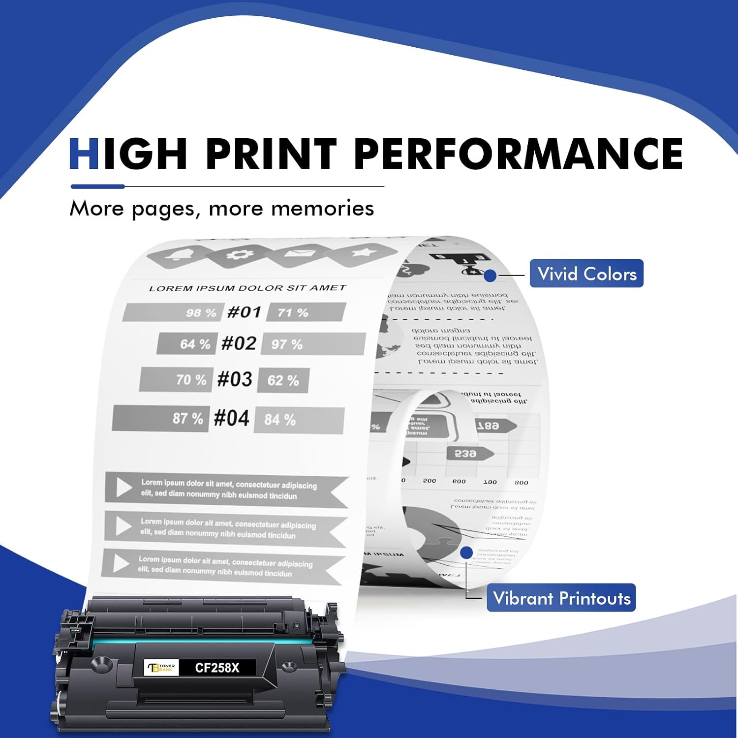 CF258X 58X Toner Cartridge Black fot HP 58A M428fdw M404dw M404n High Yield