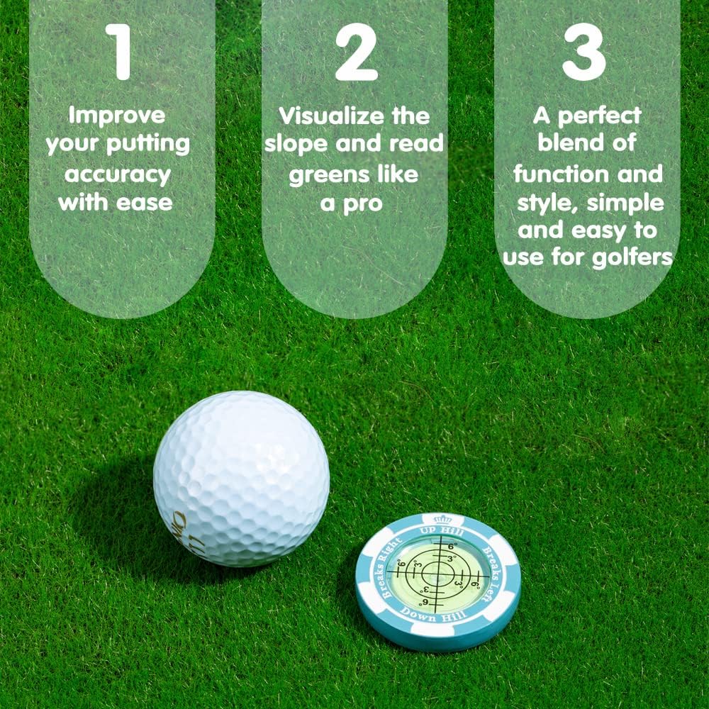 SlopeMaster ProGreen Reader - Golf Ball Marker with High Precision Green Reading Aid Golf Accessories for Men Women