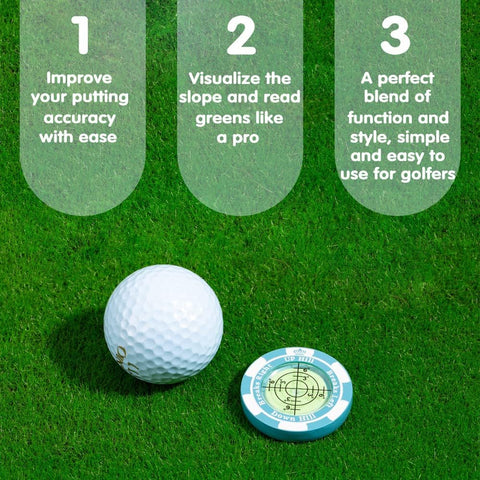 SlopeMaster ProGreen Reader - Golf Ball Marker with High Precision Green Reading Aid Golf Accessories for Men Women