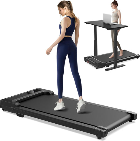 Walking Pad Treadmill for Home - Under Desk Treadmills Mini Portable Walking Running Machine Slim Compact Small Lightweight Motorized Electric Treadmill with Adjustable Speed Remote