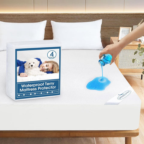 Full Size Mattress Protector Waterproof,Absorbent Fitted Sheet