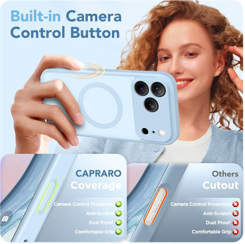 CAPRARO for iPhone 17 Pro Case, Compatible with MagSafe